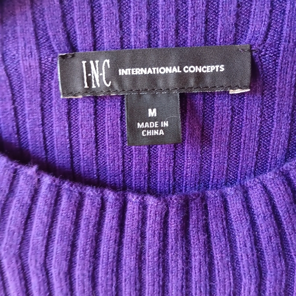 International concepts purple passion balloon sleeved sweater size medium - Picture 4 of 6